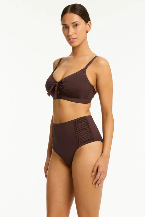 Sea Level Essentials Edit High Waist Gathered Side Pant
